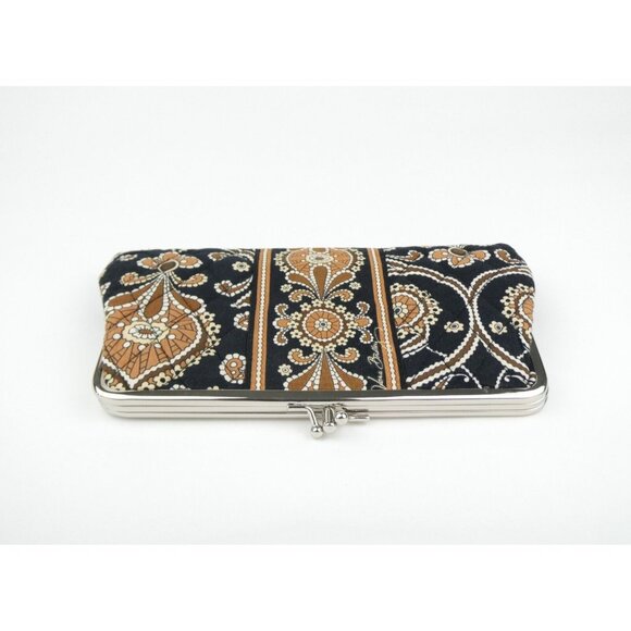 Vera Bradley Caffe Latte  Double Kisslock Wallet - Picture 3 of 13